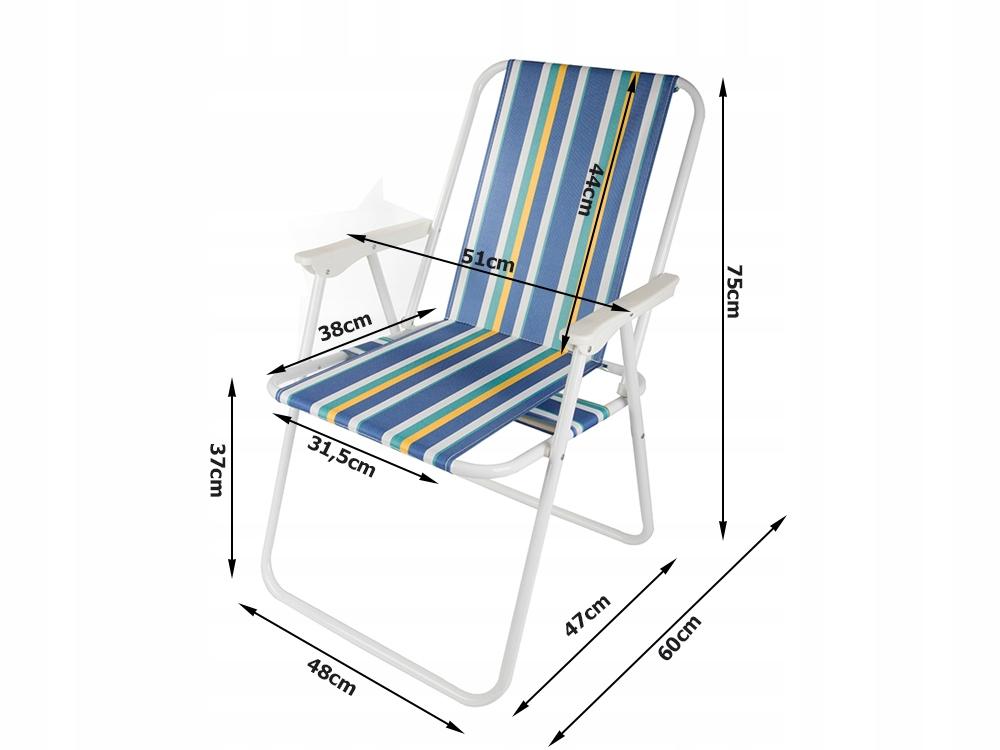 Folding Beach Chair Green Stripes (6)