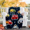 Cute Cars Theme Printed Blanket - Perfect for Couch, Bed, Travel & Outdoor Use | Machine Washable, Cozy & Durable.