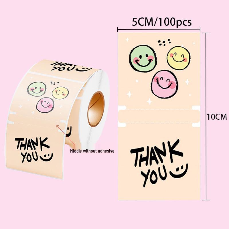 

New Year Blessing Heartwarming Seal Stickers for Gift Boxes, Cakes & Decorative Labels 5*10CM/100 Stickers