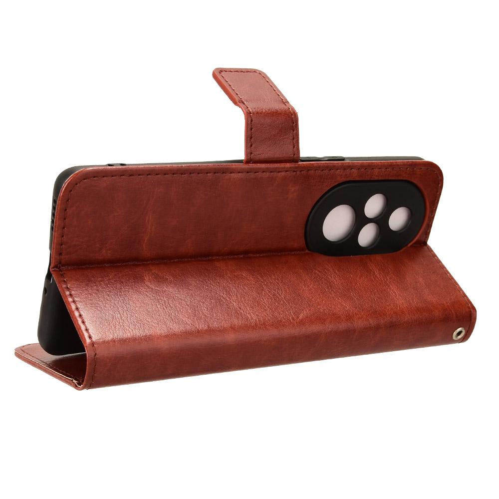 For Honor 200 Pro 5G Case Crazy Horse Texture Leather Phone Cover 3 Card Slots