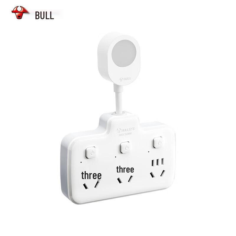 BULL Flexible 6-Outlet Power Adapter with Night Light CN plug (adapter included)