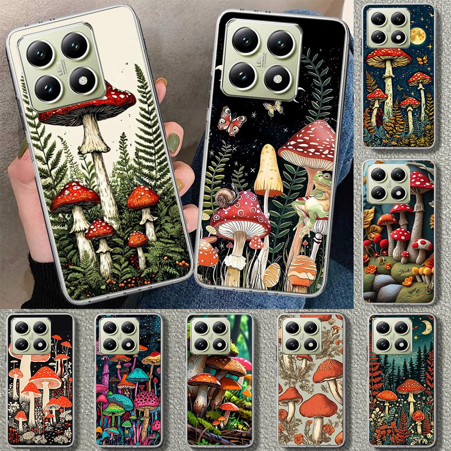 Colorful Mushroom Phone Case Cover for Xiaomi Redmi Note 15 14 13 12 11 Pro Plus 14S 12S 11S 11T 11E 10S 10 Customized Fundas Re