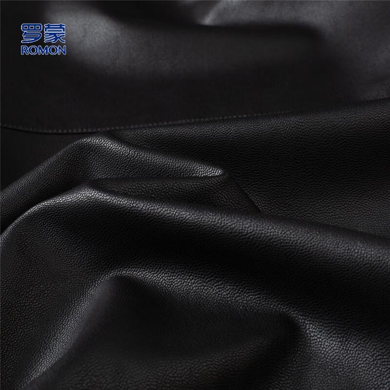 Romon Men's Fleece-Lined PU Leather Jacket