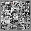 50-Piece Japanese Anime Black & White Stickers Set for Journals, Phone Cases, Decorations, and More