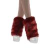 Fuzzy Faux Furs Leg Warmers Furs Heels Long Boots Cuffs Cover Has Elastic One Pair Carnivals Boot Cover Y2K JK Uniform
