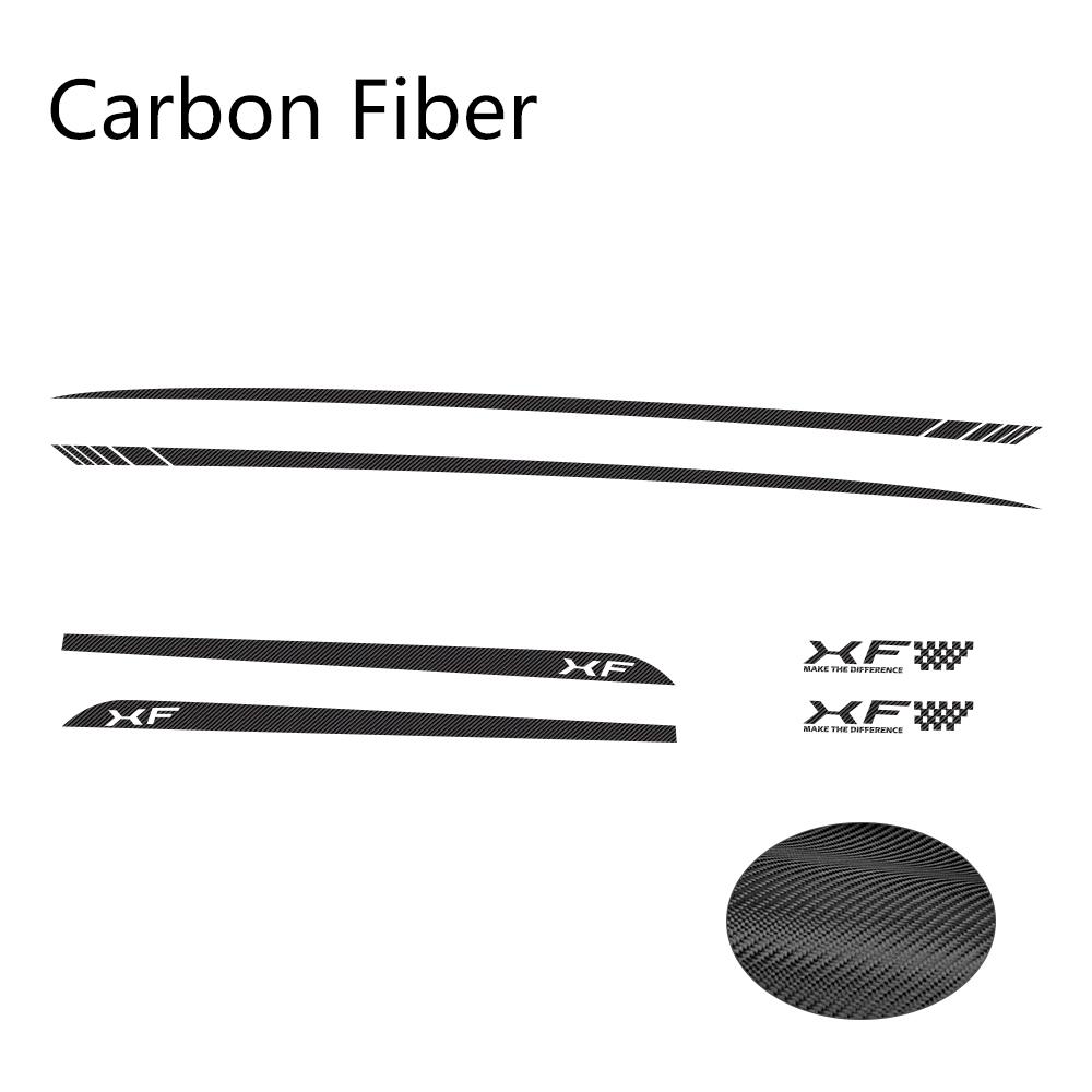 For Jaguar XF 250 260 2PCS Car Side Body Stickers DIY Sport Styling Auto Waist Line Accessories Vinyl Stripes Kit Decor Decals SS18