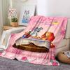 Lady Tramp Romance Flannel Blanket Super Soft Warm Cozy Blanket For Sofa Bed Office Travel Allseason Home Decor Gift