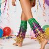 Dynamic Light Reflective Sequins Leg Warmer Covers Outfit For Stage Shows Halloween Parties Dance Performances