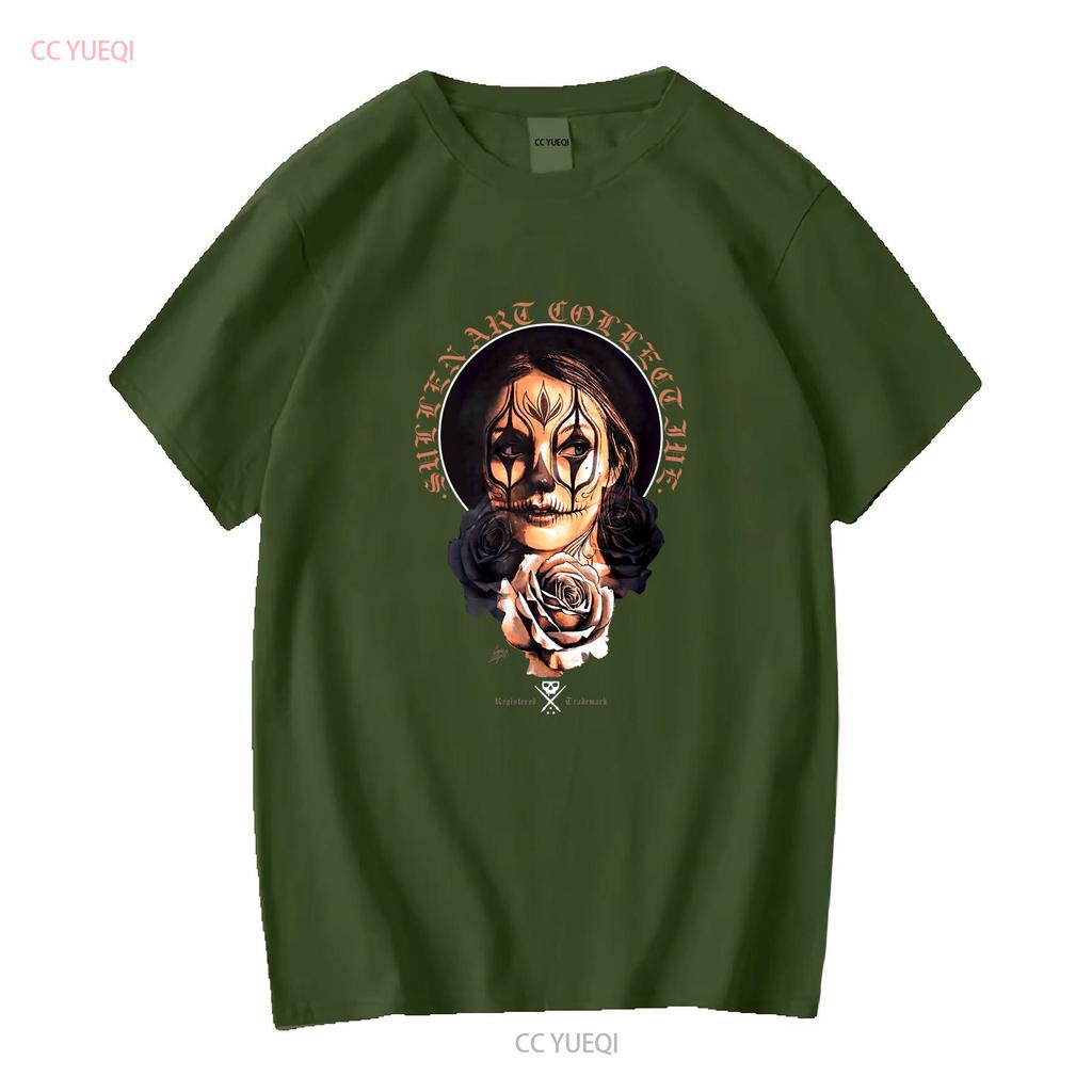 Sullen Mens T Shirt CRY LATER Tattoos Urban Design Skull Premium Quality Long or Short Sleeves Vintage Washed Unisex
