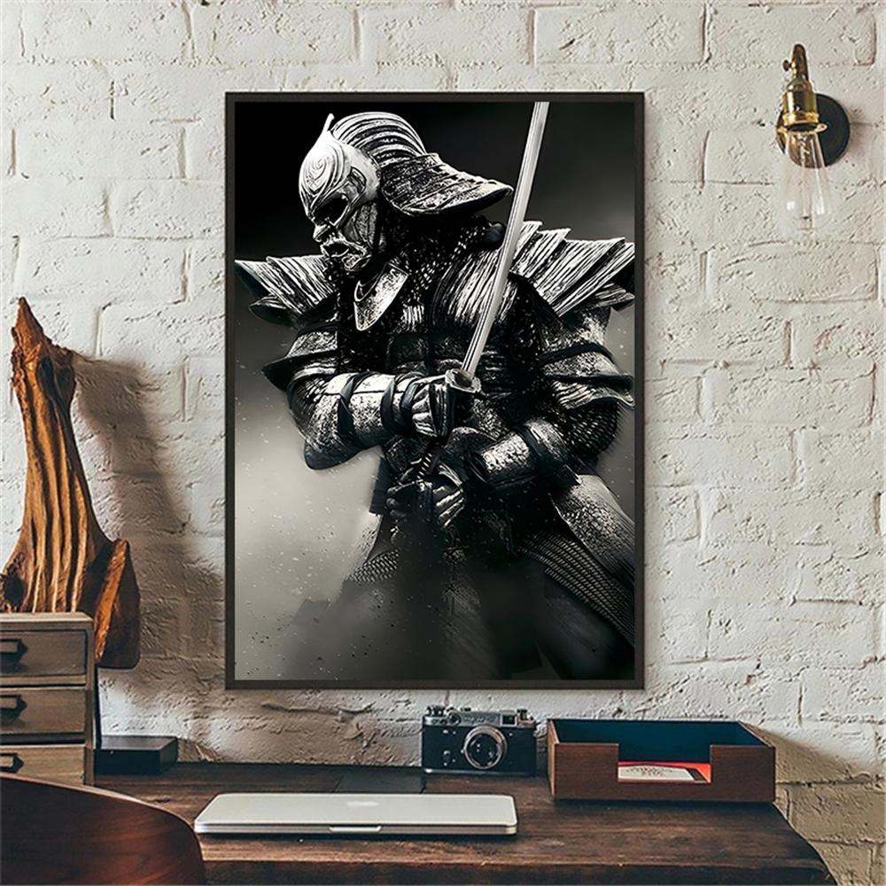 

Японский Самурай Холст Плакат Современный Домашний Диван Фон Настенная Живопись Печать Фотографии Спальня Гостиная Декор Фреска Подарок 21x30cm No Frame