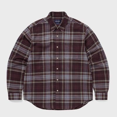ThIs Is Never That Flannel Check Shirt Burgundy