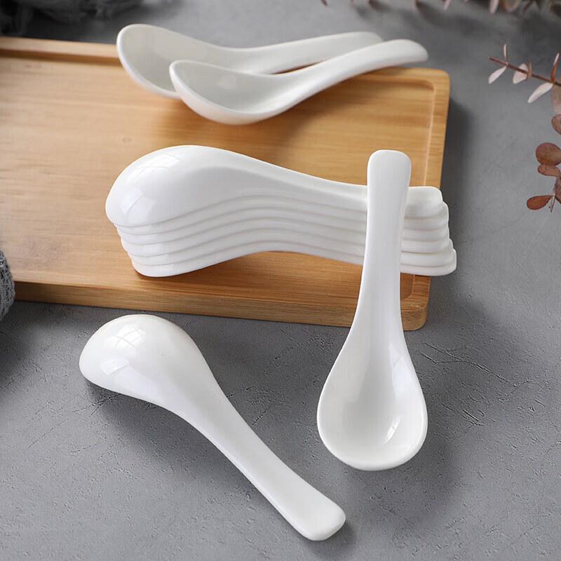 Pure White Ceramic Versatile Spoon