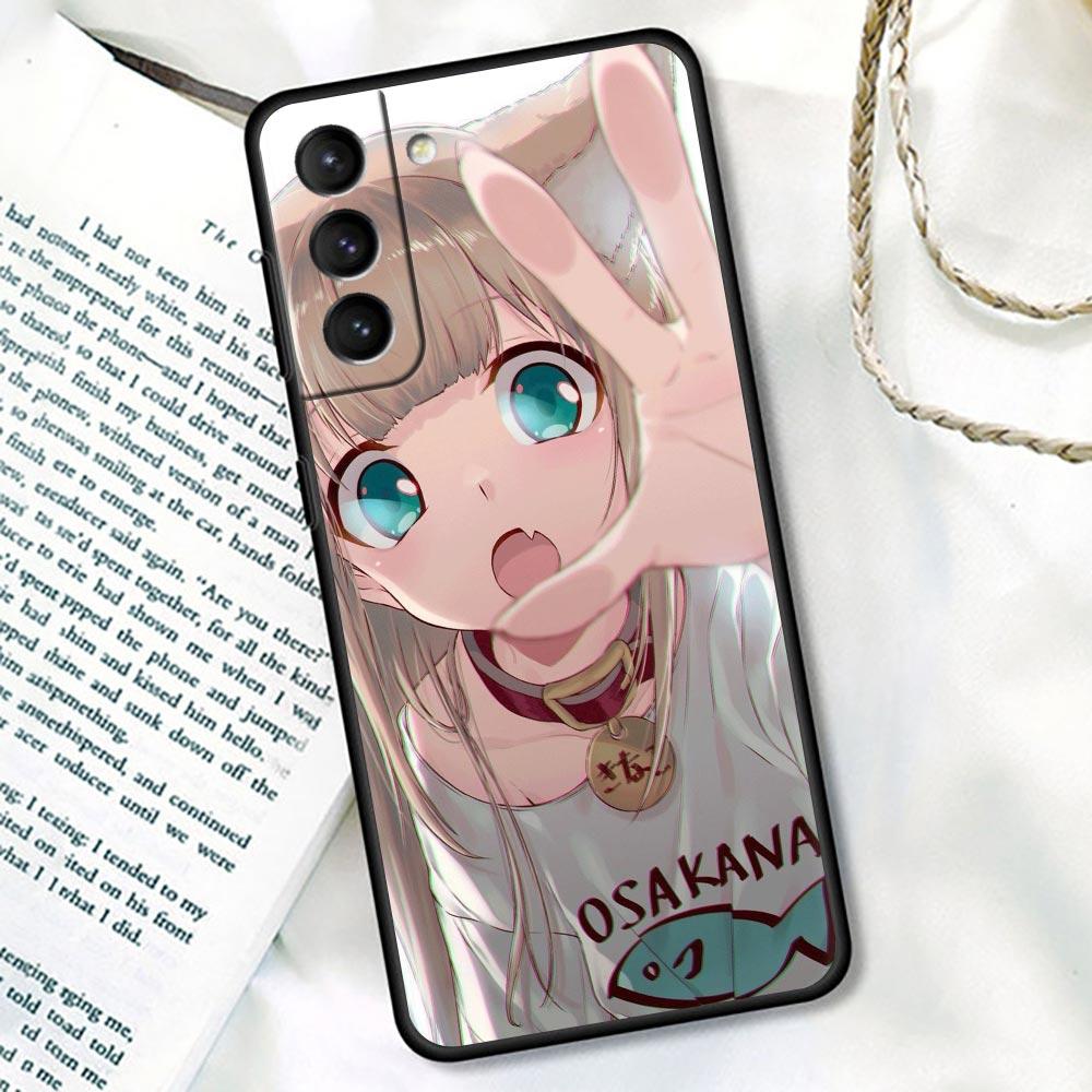 Husă pentru pisici Cosplay pentru Samsung Galaxy S21 S22 S20 Ultra FE Plus S7 S8 S9 S10 Plus Huse Funda Lovely Cute Kawaiii Girl Anime