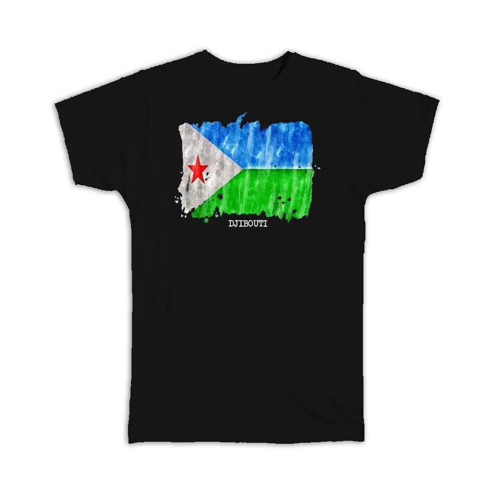 

Gift T-Shirt : Djibouti Flag Africa Travel Expat Country Watercolor 2XL