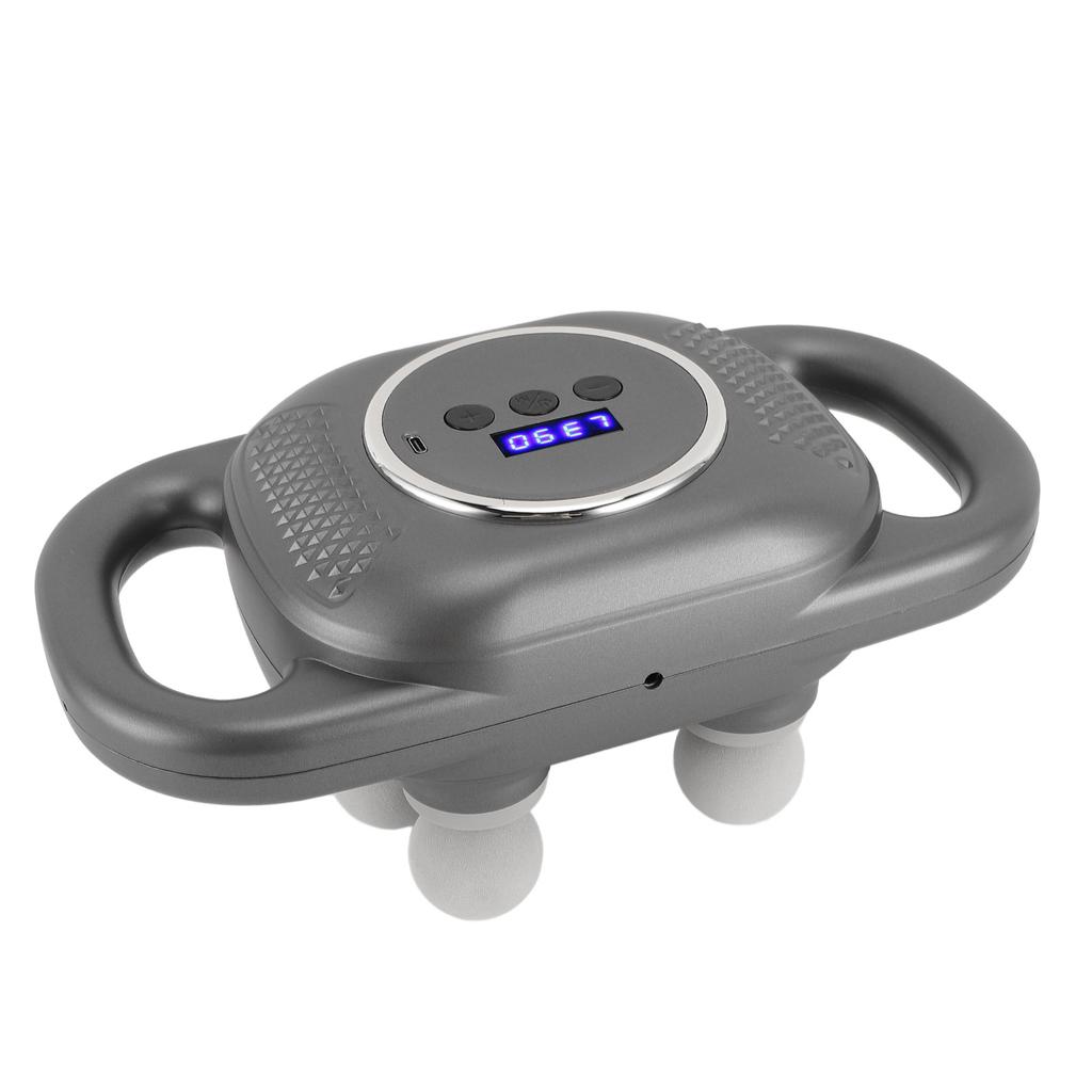 6 Heads Muscle Massager Rechargeable 10 Modes Smart Digital Display High Frequency Vibration Muscle Relaxation Massager for Back Neck Leg Shoulder