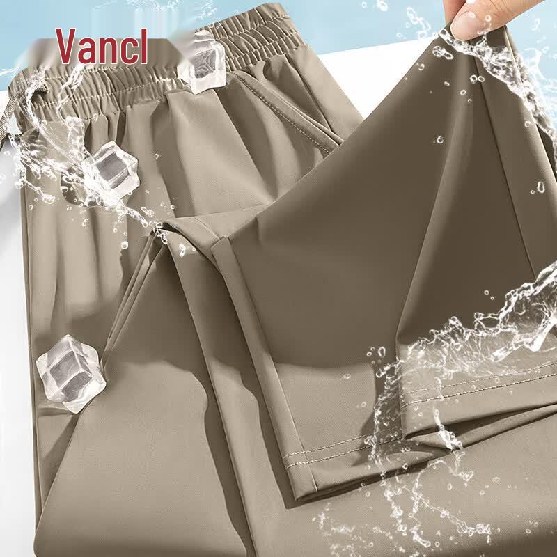 VANCL Men's Ice Silk Cooling Cropped Straight-Leg Pants