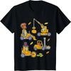 Kids Construction Vehicle Thanksgiving Crane Truck Turkey Boys T-Shirt