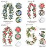 Romantic Artificial Eucalyptus Leaf Vine Plastic Realistic Butterfly Rattan Decor Handmade Lifelike Fake Hanging Plants