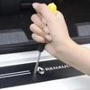 For Renault Megane 2 3 4 Twingo Clio Talisman Captur B Sandero 5Pcs Leather Car Door Decals Carbon Fiber Threshold Anti Scratch