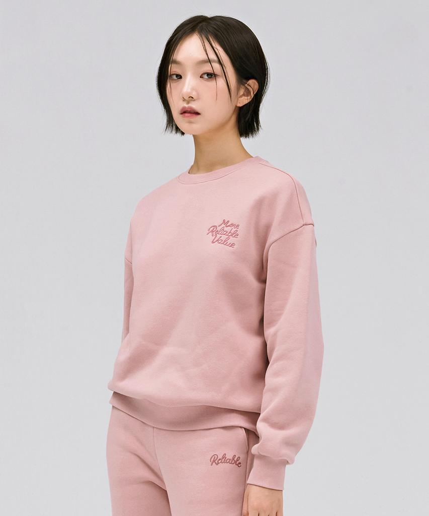 CHASECULT Women'S Embroidered Point Fleece Sweatshirt - Pink