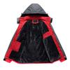 Winter Outdoor Coat Stand Collar Neck Protection Hooded Long Sleeve Thick Padded Cold-proof Zipper Closure Windproof Plus Size Men Winter Jacket