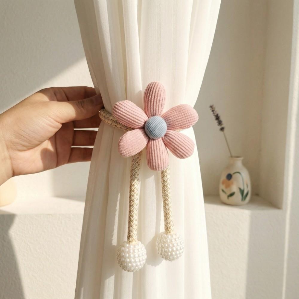 1Pc/2Pcs Beautifully Flower Curtain Tieback Adjustable Curtains Tie Rope  Children's Room