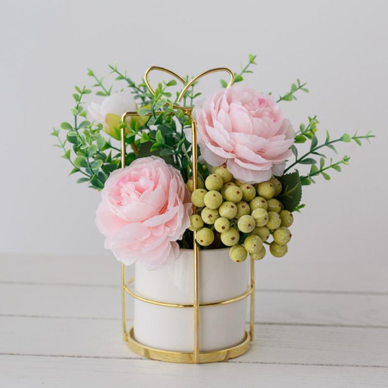 Artificial Peony Fake Flowers Plants Bonsai Ornaments For Home Table artificial-peony-fake-flowers-plants-bonsai-ornaments-for-home-table