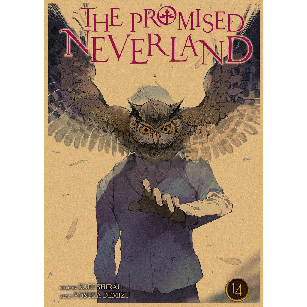 The Promised Neverland Anime Retro Kraft Paper Poster - Decorative Wall Art