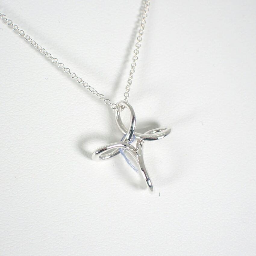 [Used] TIFFANY 925 Open Cross Infinity Pendant/g508-53