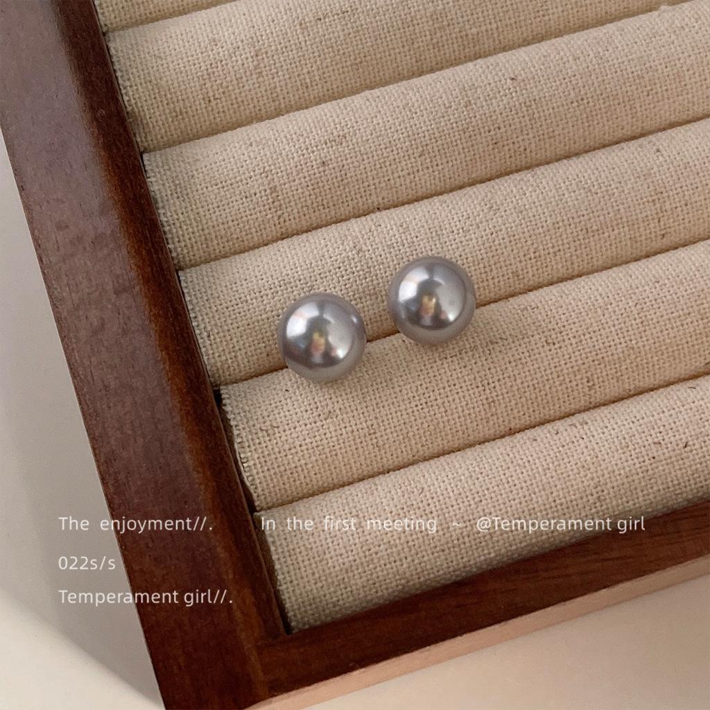 Взрывной жемчуг, Игольчатый светло-фиолетовый жемчуг, Серьги-гвоздики, Простые серьги, Серьги