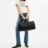 Coach Compass 45 Silver Zipper Closure Leather Bowling Bag Unisex Shoulder Bag Black CCB85-BLK