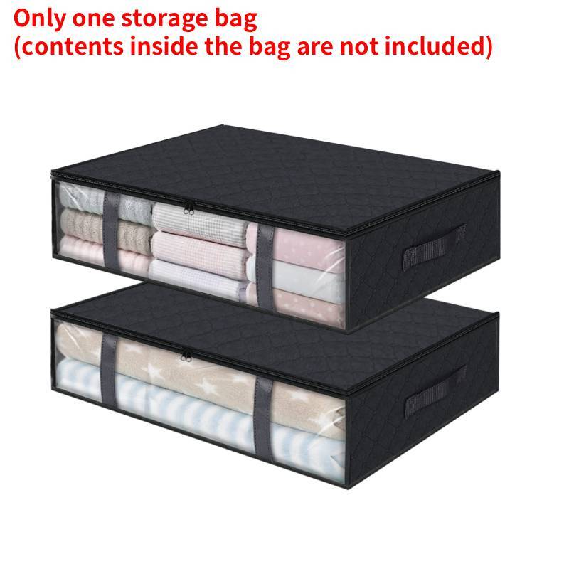 Bed Bottom Storage Bag With Transparent For Bedroom Closet Organization