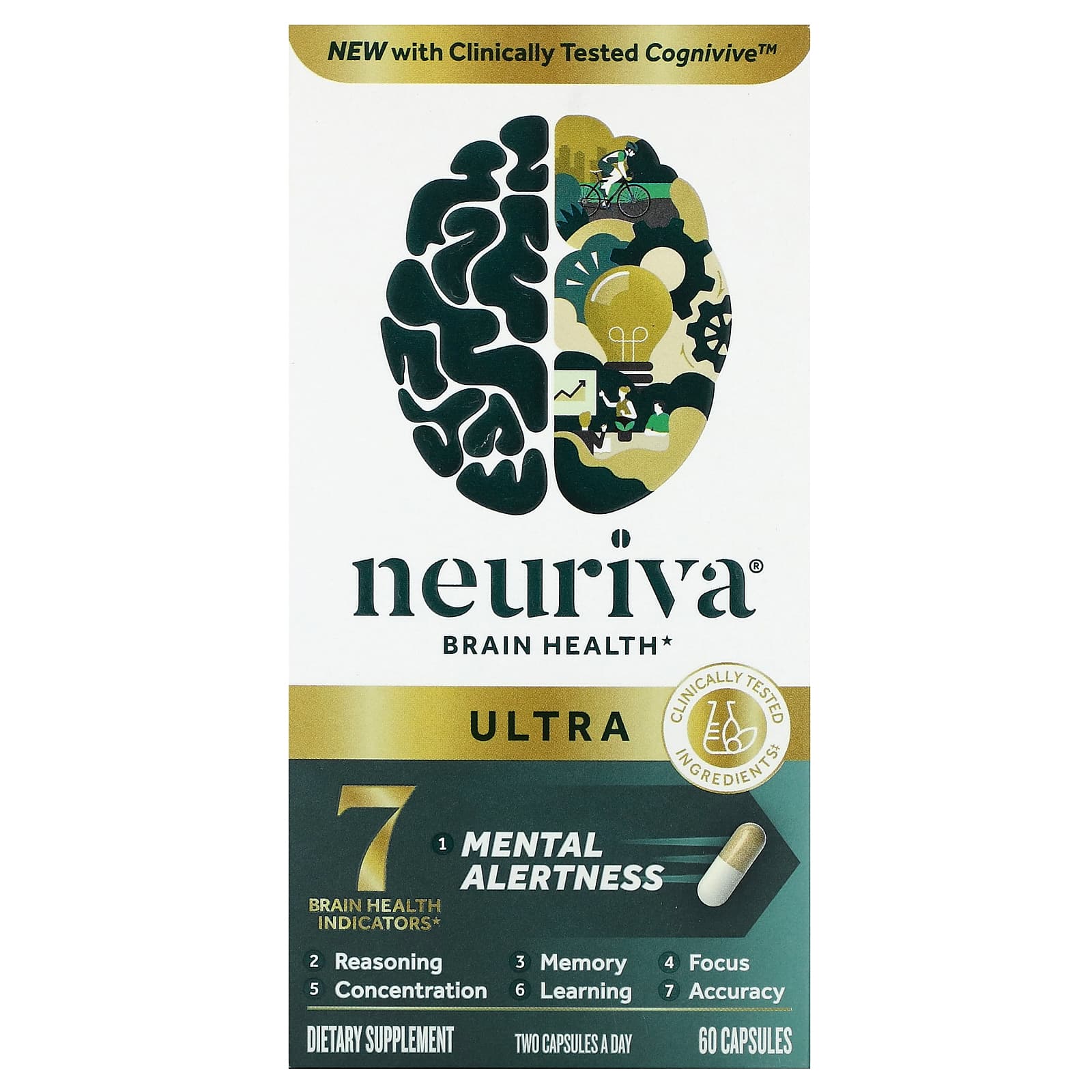 

Neuriva Brain Health Ultra 60 Capsules