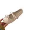 Shoes flat shoes ballet shoes French bow Mary Jane shoes 2025 early spring women's shoes with skirts soft-soled single shoes