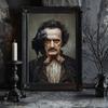 Edgar Allan Poe Poster Gothic Styles Victorian Raven Dark Academy Canvas Painting Retro Library Wall Art Living Room Home Decor