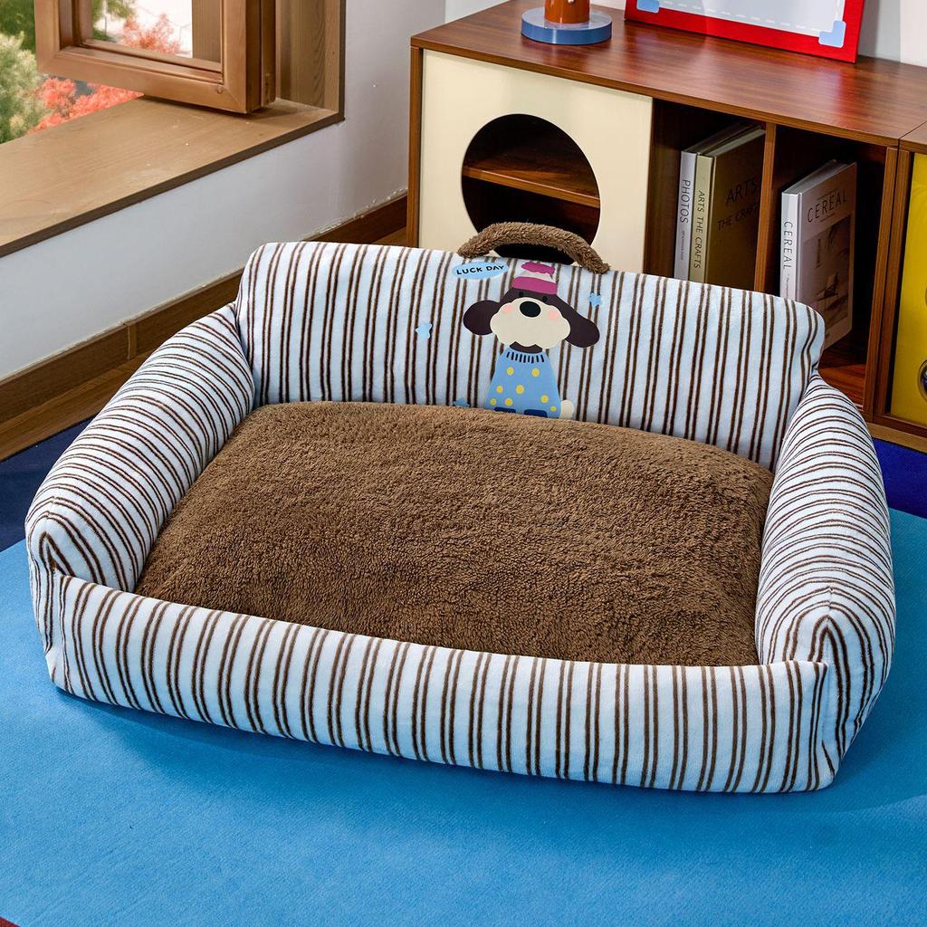 All-Season Washable Dog Bed & Cat Mat - Bichon Sofa Style
