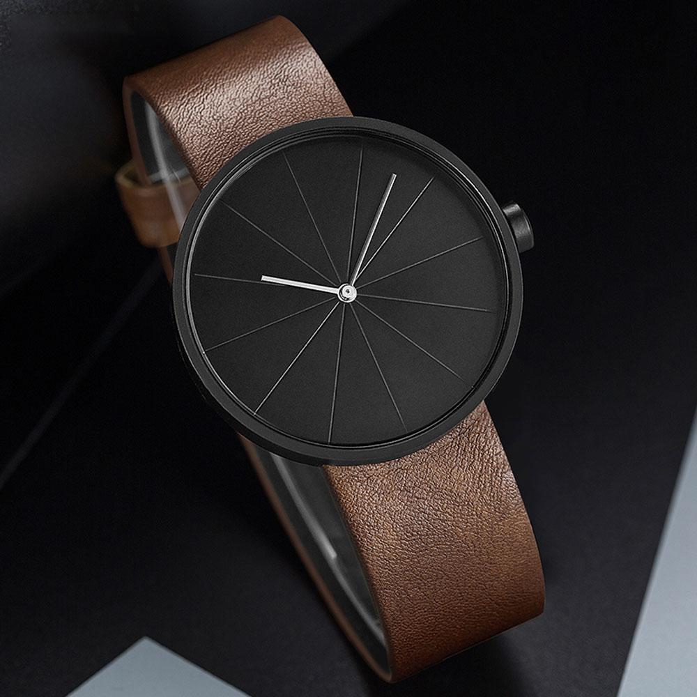 YAZOLE Man Watch Fashion Leather Strap Quartz Watches Men's Business Watch Minimalist Style Ultra-thin Wristwatch Dress Gifts