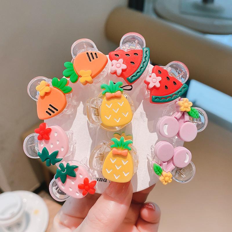 Mini Cute Bangs Hair Clip Children's Headdress Animal Fruit Shape Baby Hair Accessories Shark Clip Set