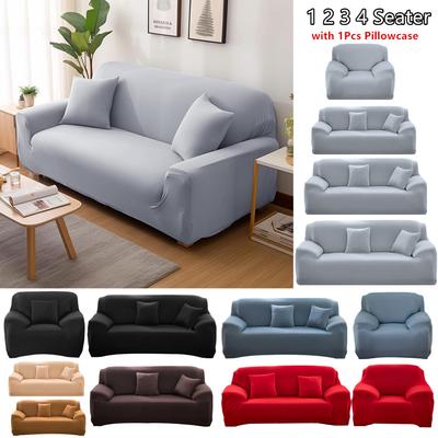 Solid Color Elastic Sofa Covers for Living Room Thicken Sectional Corner Slipcovers Couch Cover L Shape