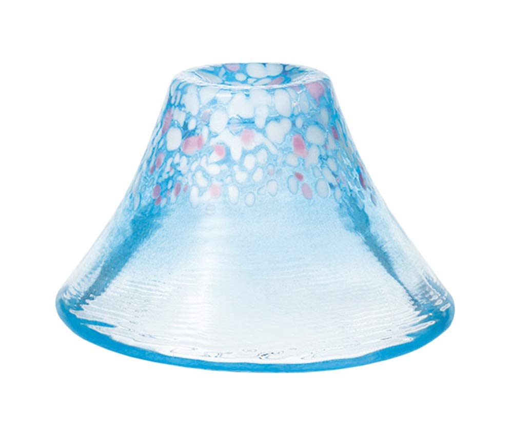 Toyo Sasaki Glass Good Luck Sakura Fuji Made in Sake Mount Fuji Perfect for Respect for the Aged WA529 Cup, (Haru Sakura) Design, 45ml, Japan, Glass,