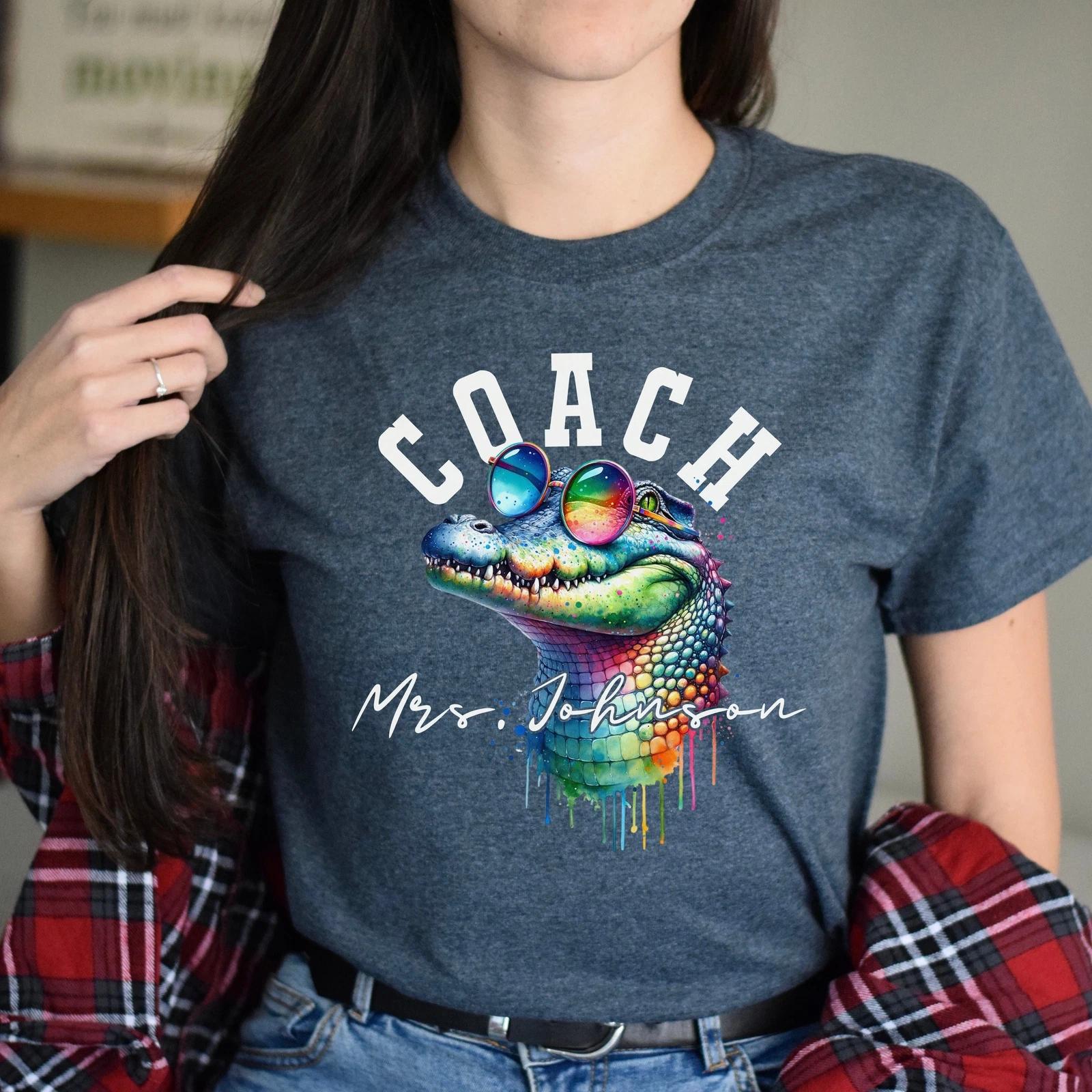 Coach funny Personalized Unisex T-shirt Custom school Athletic coach Black M