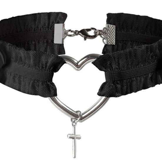 Collier ras du cou pour femme, style gothique punk, sexy, cloches élastiques, cosplay, bondage, dentelle, cœur, nœud papillon, anneau de jambe croisé, ceinture porte-jarretelles, bijoux pour un usage quotidien