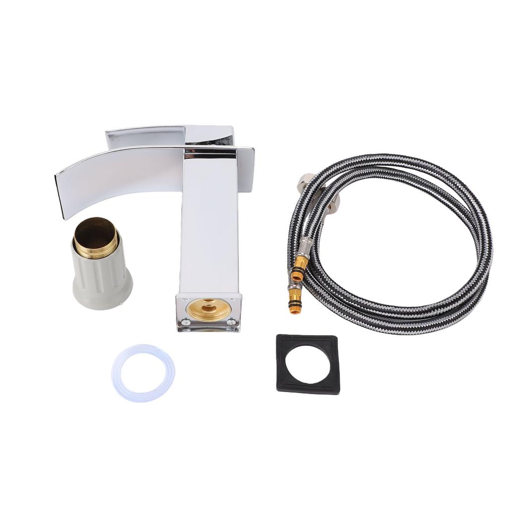Waterfall faucet for washbasins, sinks, hot and cold water mixing, and bathroom faucets.