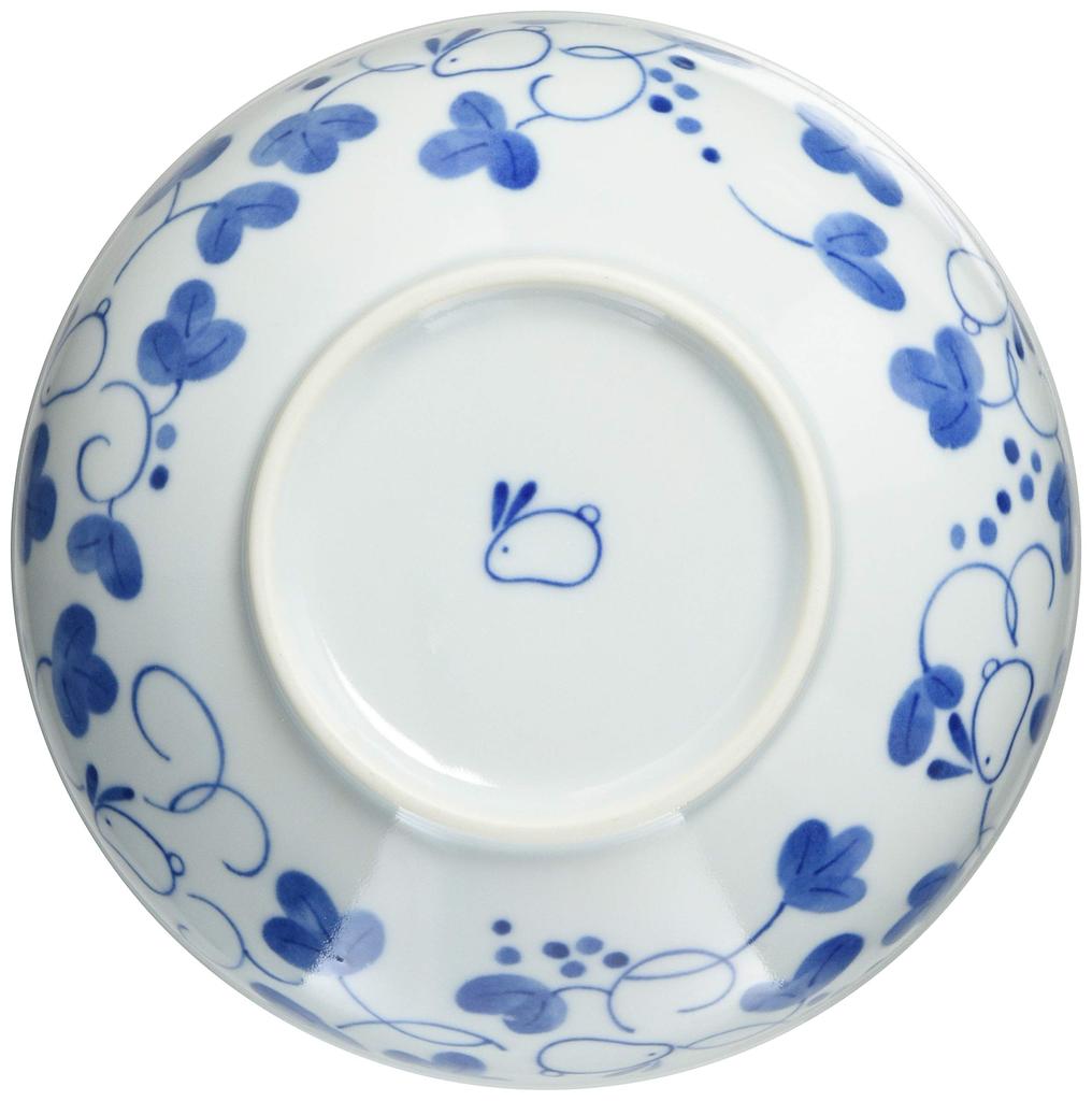 Nádoba na nádoby Mino Ware bez obalu, cca. 16cm barvený králík vhodný do mikrovlnné trouby a myčky nádobí 132-1421