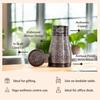 Pure Copper Bedroom Water Bottle with Inbuilt Glass, Dark Embossed Design, Bedside Carafe, Ayurvedic Health Benefits, 950 ML (Pack of 1)