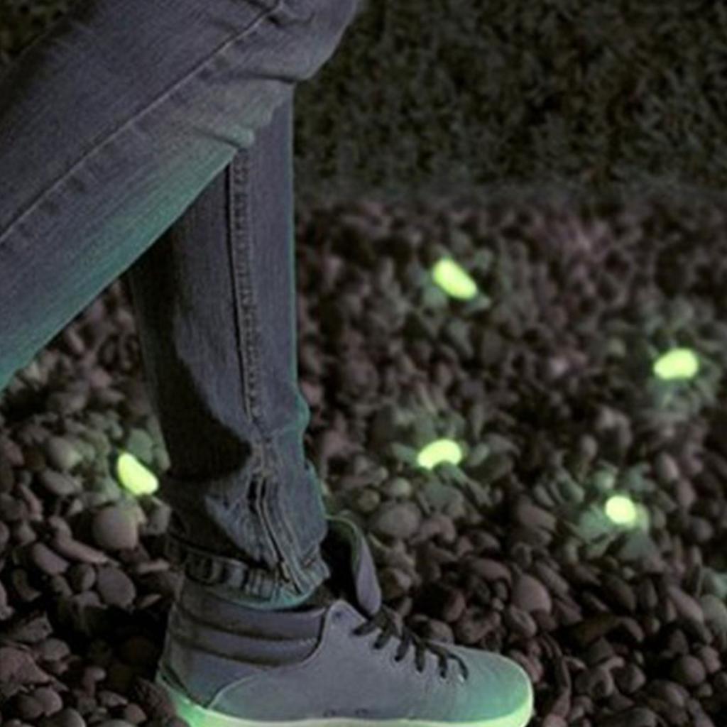 300pcs/bag Outdoor Yard Luminous Stones Garden Pebbles Glow In Dark Fish Tank Aquarium Decoration Natural Crystals Rocks