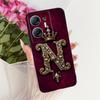 For Infinix Hot 30 5G X6832 Royal Crown Initial Letter Couple Phone Case For Infinix Hot30 5G Black Silicone Soft Covers Bumpers