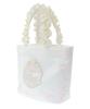 Maison de FLEUR Marie Petal Pearl Frill Handle Tote Bag, Off-White, Size F, 08000426500