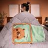 Mling Capybara Hugging Pillow Quilt