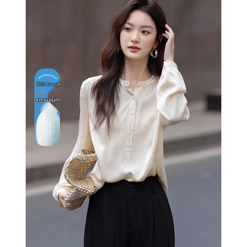 

Demana 100% Mulberry Silk Pleated Blouse XL